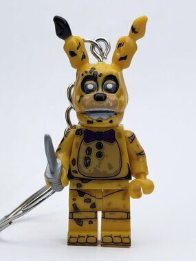 FNAF Springtrap Horror Minifigure Keychain Custom Collectible Figure